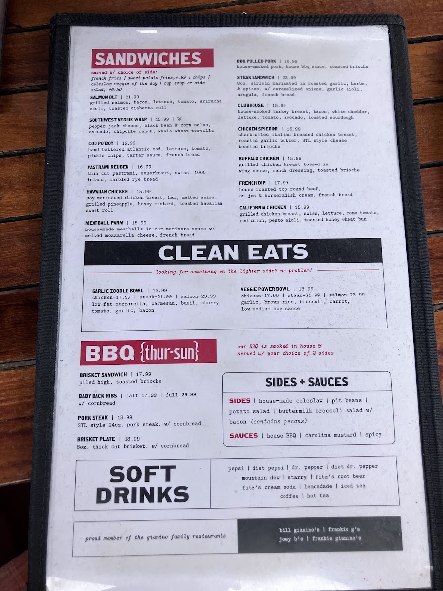 Billy G's Kirkwood Menu - Image 3